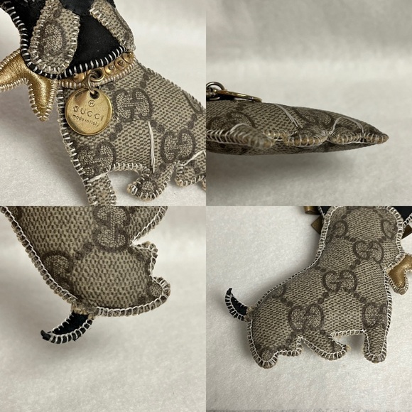 GUCCI FRENCH BULLDOG KEYCHAIN Leroy Guccioli Dog Frenchie Monogram Charm - Picture 14 of 15